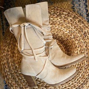 Candies Western Style Sexy Strappy Boot SZ 7